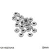 Silver 925 Shiny Rondelle Beads 3.5mm