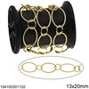 Silver 925 Chain Hoops Rombus 12x18mm and Round 10mm