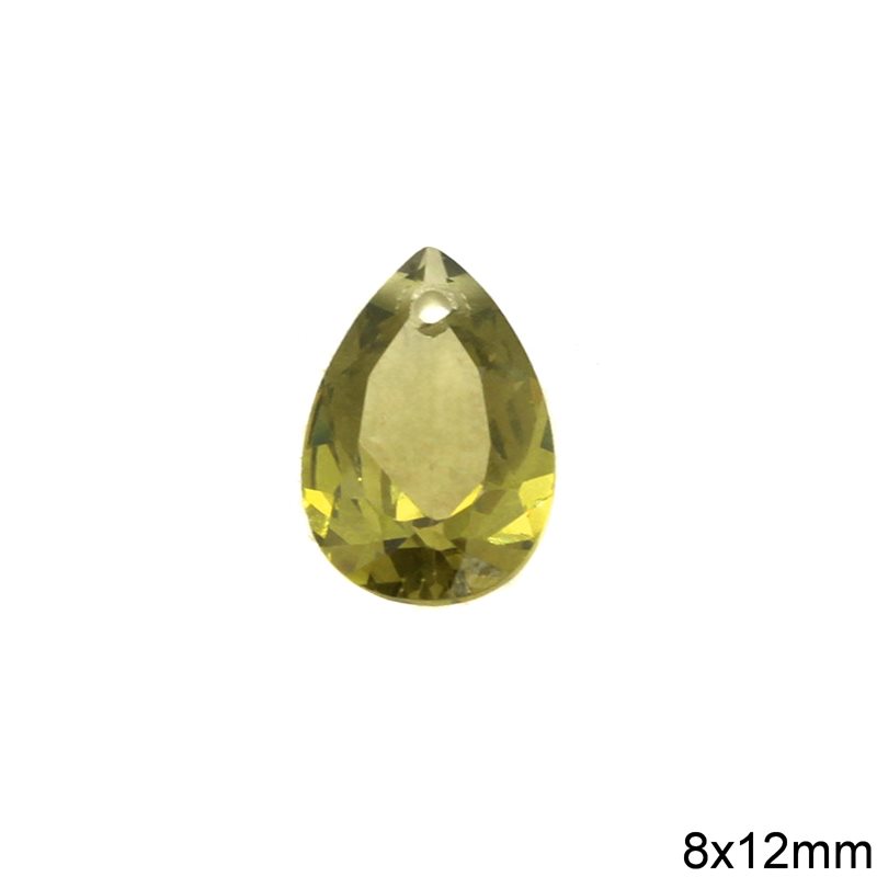Μενταγιόν Ζιργκόν Δάκρυ 8x12mm