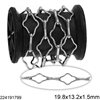 Stainless Steel Link Chain Textured 19.8x13.2x1.5mm with "8" Link 15mm
