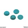 Semi Precious Turquoise Crackle Round Stone 14mm