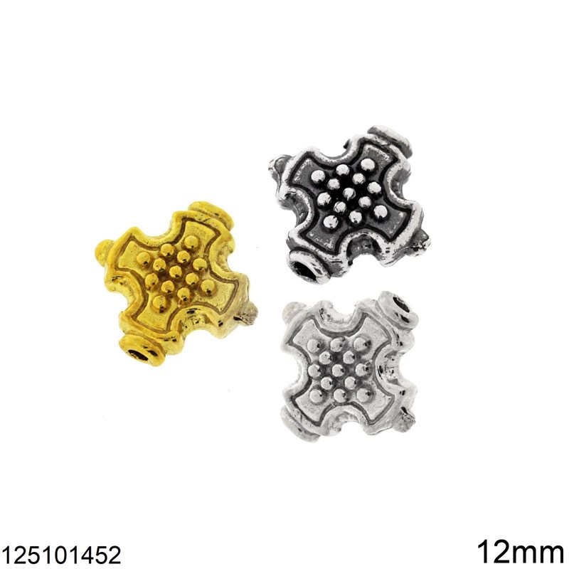 Silver 925 Bead Cross 12mm