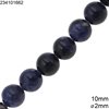Χάνδρες Σοδαλίτης 10mm με Τρύπα 2mm