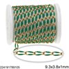 Stainless Steel Gourmette Chain with Enamel 9.3x3.8x1mm