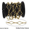 Stainless Steel Link Chain Textured 19.8x13.2x1.5mm with "8" Link 15mm