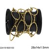Stainless Steel Twisted Navette Link Chain 28x14x1.5mm with "8" Link 15mm