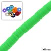 Rubber Rondelle Beads 1x6mm