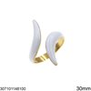Stainless Steel Ring with Enamel 30mm