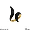 Stainless Steel Ring with Enamel 30mm