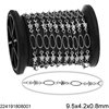 Stainless Steel Oval Hoop Chain 1:1 9.5x4.2x0.8mm and Spacer 4.5mm