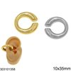 Σκουλαρίκια Ατσάλινα Ear Cuff Ντεγκραντέ 10x35mm