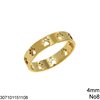 Stainless Steel Ring with Paw Hole 4mm