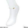 Stainless Steel Anklet with Pearls and Motif