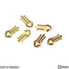 Brass Ear Clip Back Part 20-22mm with Hole