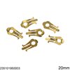Brass Ear Clip Back Part 20-22mm with Hole