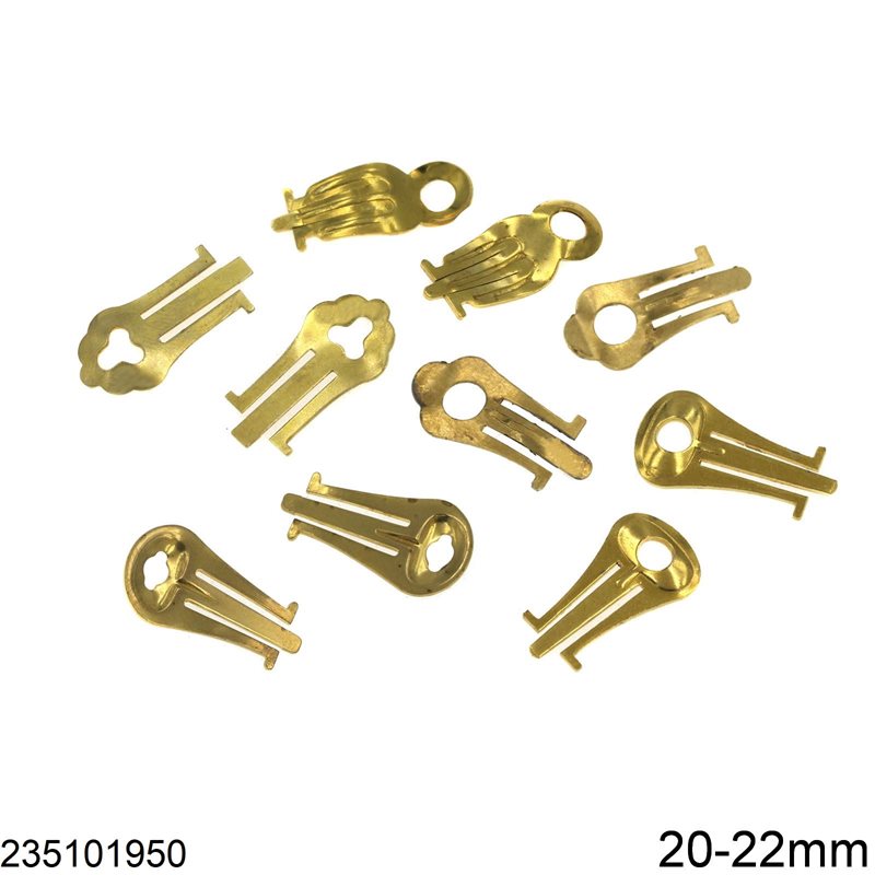 Brass Ear Clip Back Part 20-22mm with Hole