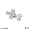 Silver 925 Rondelle Finding with Satin Finish 6mm