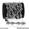 Stainless Steel Infinity Symbol Link 18.5x8.2x2.5mm