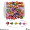 Stainless Steel Chain with Shell Beads 8mm