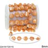 Stainless Steel Chain with Shell Beads 8mm