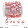 Stainless Steel Chain with Shell Beads 8mm