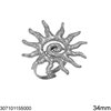 Stainless Steel Ring Spiral Sun 34mm