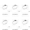 Silver 925 Ring with Round Semi Precious Stone 3mm
