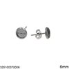Stainless Steel Earstud with Round Cup 6-20mm
