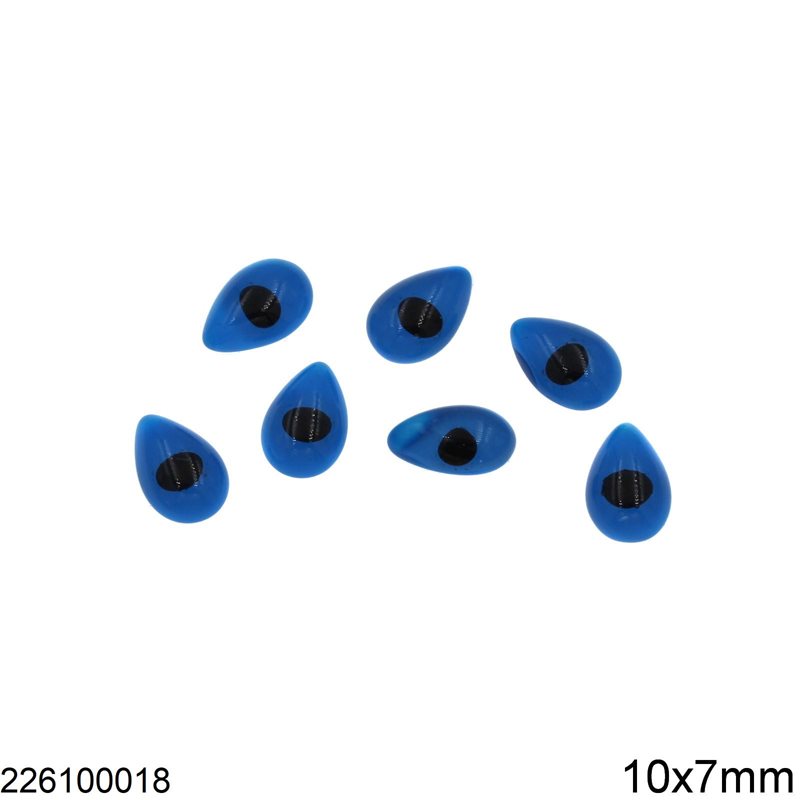 Πέτρα Καπουσόν Μάτι Γυάλινη Δάκρυ 10x7mm