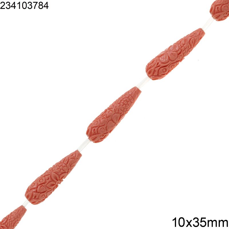 Χάνδρες Πάστα Δάκρυ Σκαλιστό 10x35mm