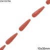 Χάνδρες Πάστα Δάκρυ Σκαλιστό 10x35mm