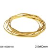 Stainless Steel Curved Bangle Bracelet 2.5mm
