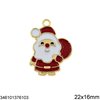 Casting Pendant Santa Claus with Enamel 22mm