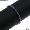 Silver 925 Bracelet with Tourmaline Stones