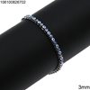 Silver 925 Bracelet with Tourmaline Stones