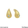 Silver 925 Pendant Pearshape with Evil Eye 7x13mm