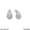 Silver 925 Pendant Pearshape with Evil Eye 7x13mm