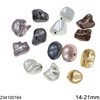 Shell Beads Pearl Coated Shell 14-21mm