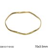 Stainless Steel Bracelet Wavy Flat Wire 70x3.5mm