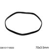 Stainless Steel Bracelet Wavy Flat Wire 70x3.5mm
