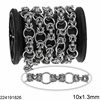 Stainless Steel Link Chain with Ring 10x1.3mm and Byzantine Chain 6mm