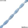 Χάνδρες Αχάτης Οβάλ Blue Lace 8x20mm