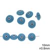 Glass Evil Eye Beads Two Sided 10mm