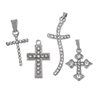 Casting Pendant Cross with Rhinestones