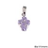 Casting Pendant Cross with Zircon 11x8mm