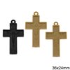 Plastic Pendant Cross Two Sided