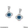 Silver 925 Pendant Cross with Evil Eye Mop-shell 10mm