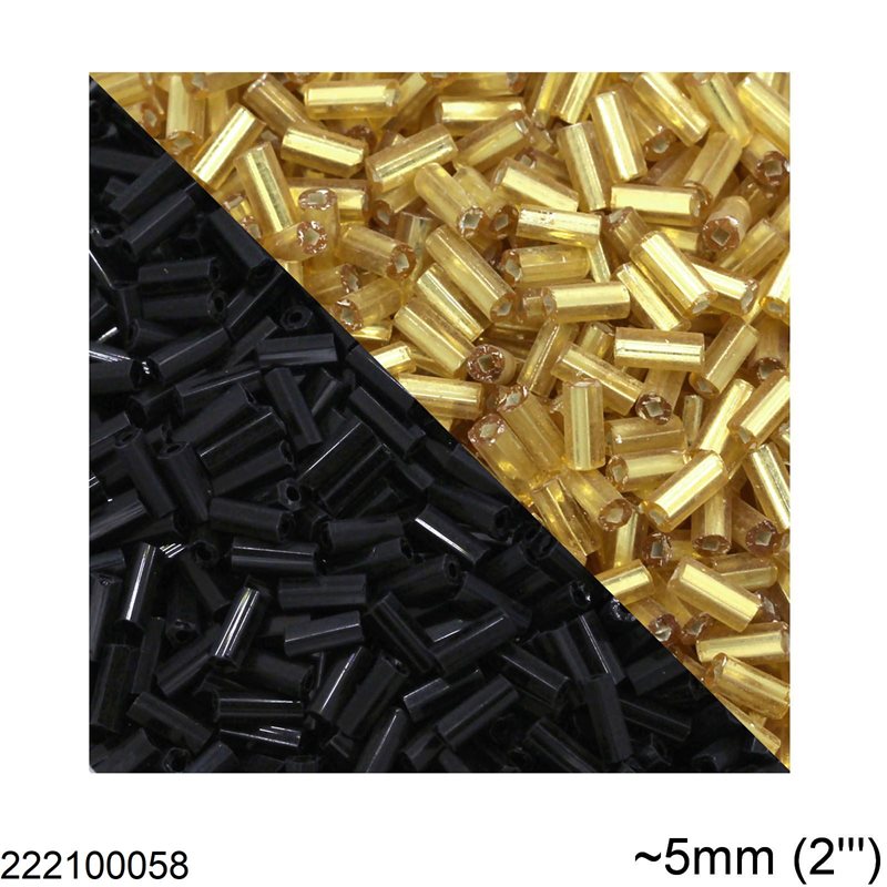 Glass Hexagon Tube Rocaille Bead 4.5-5mm
