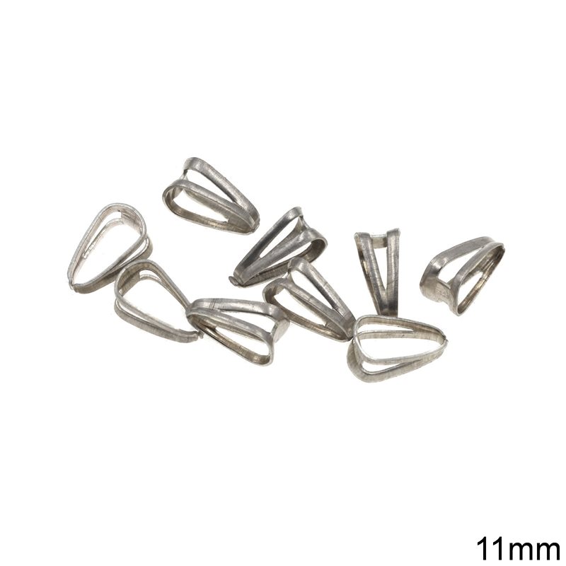 Siver 925 Pinch Pendant Bail 11mm