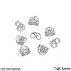 Silver 925 Earring Backs 7x6.5mm